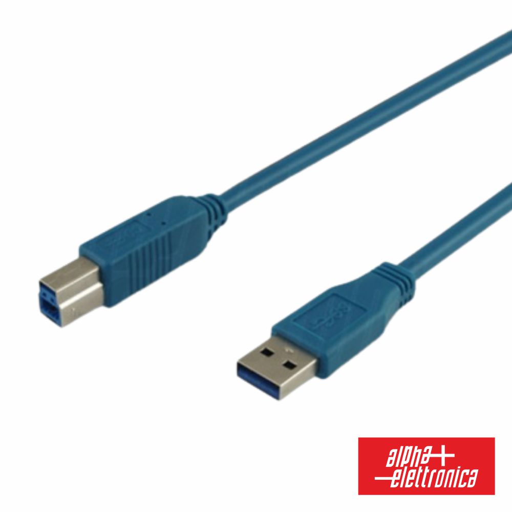 Cabo Usb-A 3.0 Macho / Usb-B Macho 2M Alpha - NOVEDUC Equipamento Laboratório e Formação Profissional