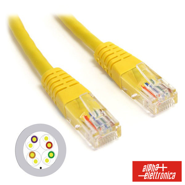 Cabo Utp Cat5E Amarelo 0.5M - NOVEDUC Equipamento Laboratório e Formação Profissional