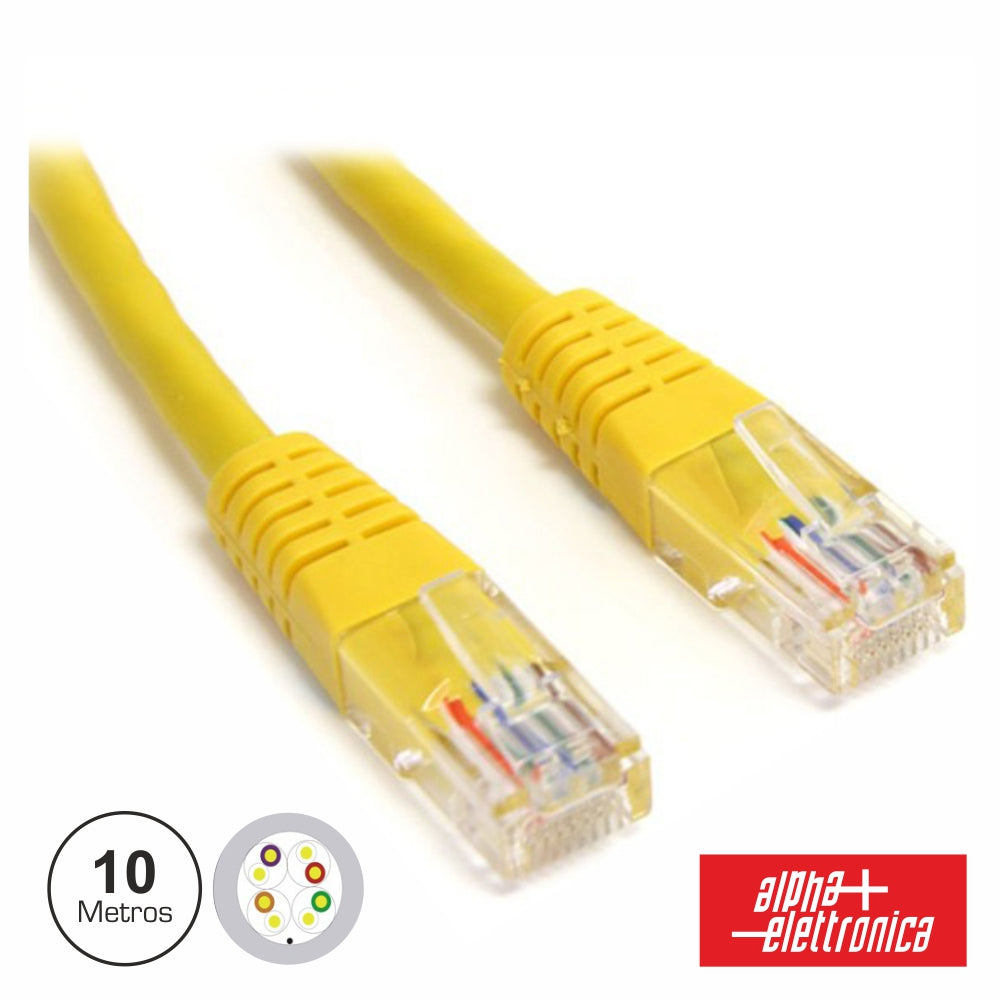 Cabo Utp Cat5E Amarelo 10M - NOVEDUC Equipamento Laboratório e Formação Profissional