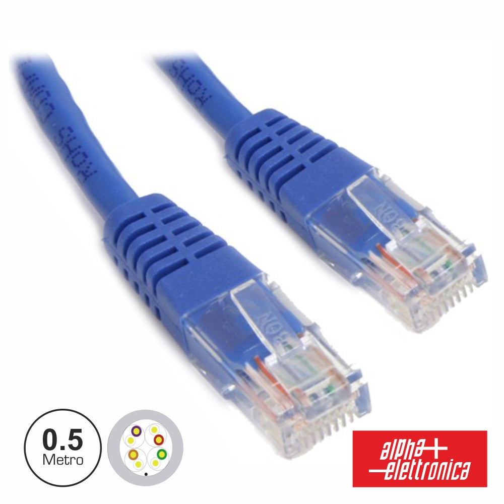 Cabo Utp Cat5E Azul 0.5M - NOVEDUC Equipamento Laboratório e Formação Profissional