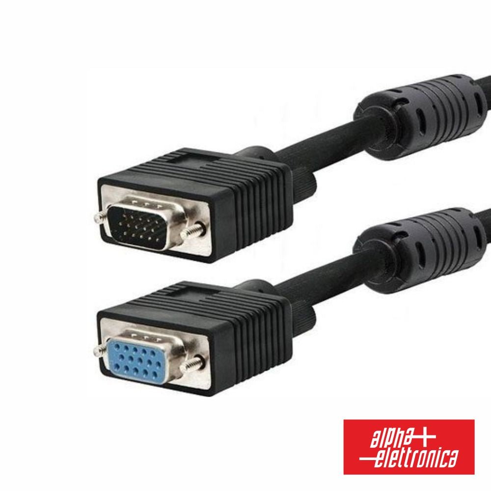 Cabo Vga Macho Hd 15P / Fêmea Hd 15P C/ Filtro 3M Alpha - NOVEDUC Equipamento Laboratório e Formação Profissional02295 - 527/3B