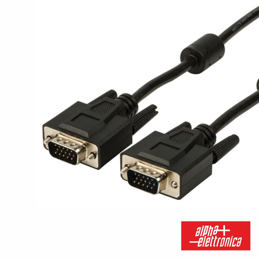 Cabo Vga Macho Hd 15P / Macho Hd 15P 10M Preto Alpha - NOVEDUC Equipamento Laboratório e Formação Profissional