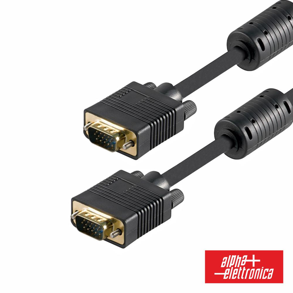 Cabo Vga Macho Hd 15P / Macho Hd 15P C/ Filtro 1.8M Alpha - NOVEDUC Equipamento Laboratório e Formação Profissional