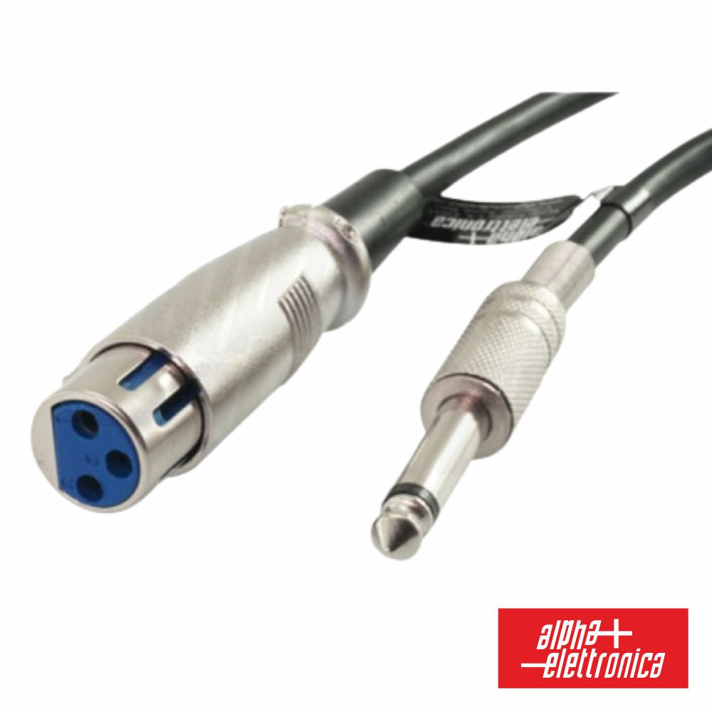 Cabo Xlr 3P Fêmea / Jack 6.35 Macho 2M Mn Polybag - NOVEDUC Equipamento Laboratório e Formação Profissional