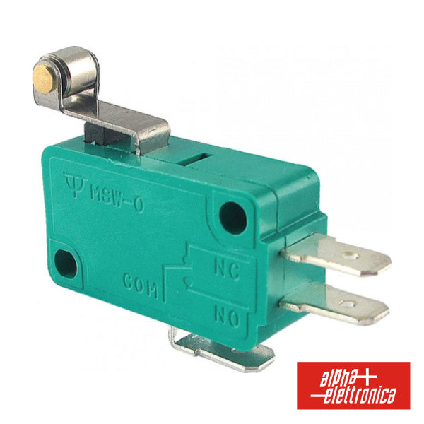 Comutador Microswitch 16A Patilha Pequena C/ Rodizio - NOVEDUC Equipamento Laboratório e Formação Profissional
