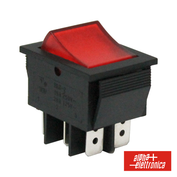 Comutador Miniatura 15A-250V Dpdt On-On - NOVEDUC Equipamento Laboratório e Formação Profissional