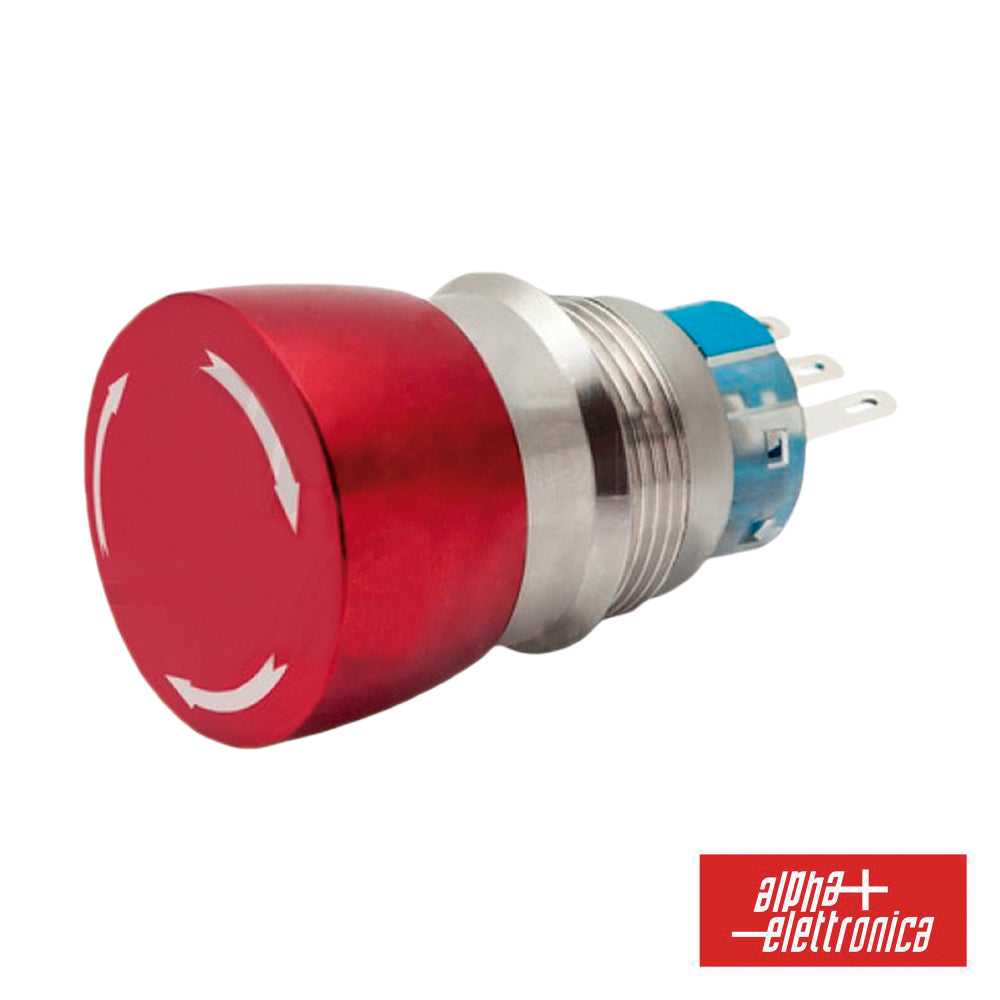 Comutador Pulsador De Emergência Metalico 230V 2No-2Nc - NOVEDUC Equipamento Laboratório e Formação Profissional