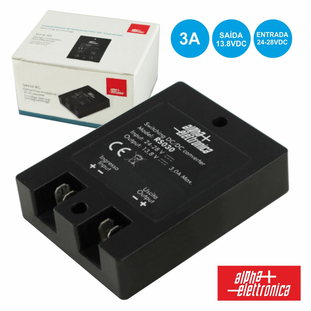 Conversor 24Vdc-13.8Vdc 3A Ip20 - NOVEDUC Equipamento Laboratório e Formação Profissional