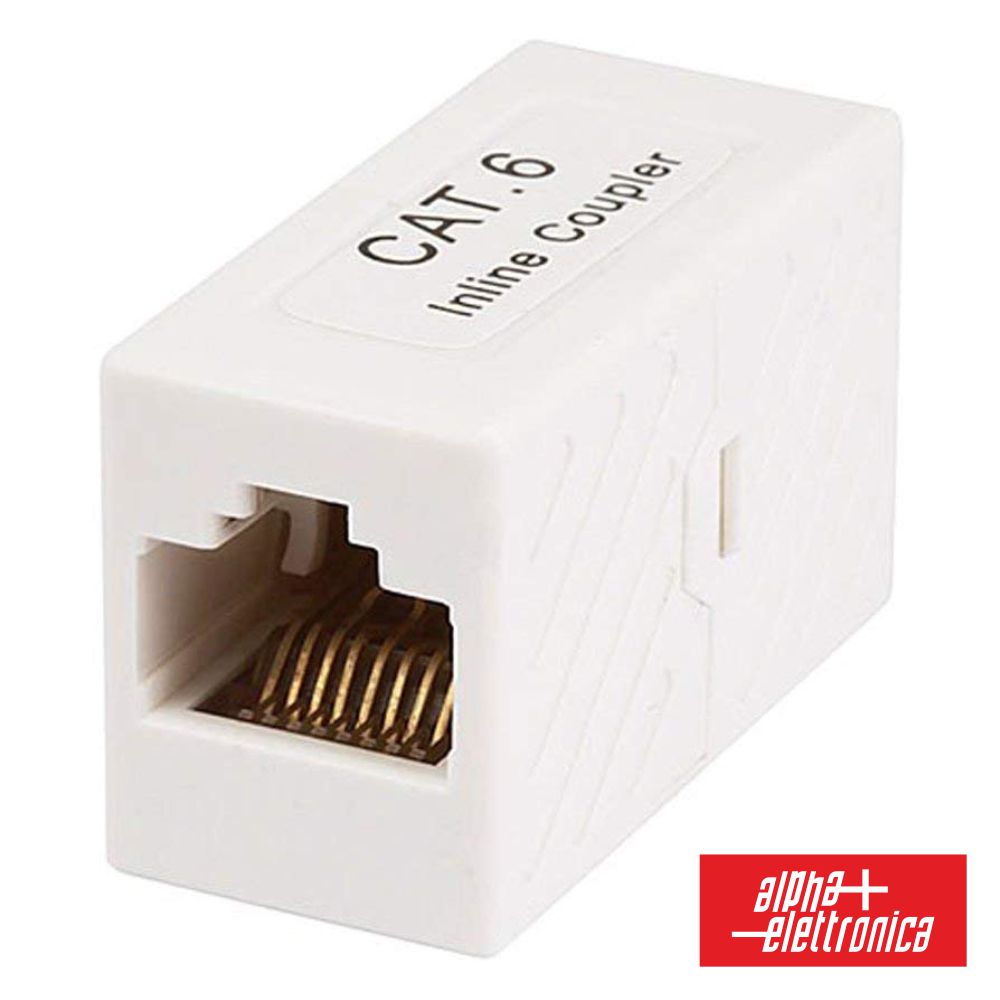 Ficha Adaptador Rj45 8P8C Cat6A Fêmea / Fêmea - NOVEDUC Equipamento Laboratório e Formação Profissional