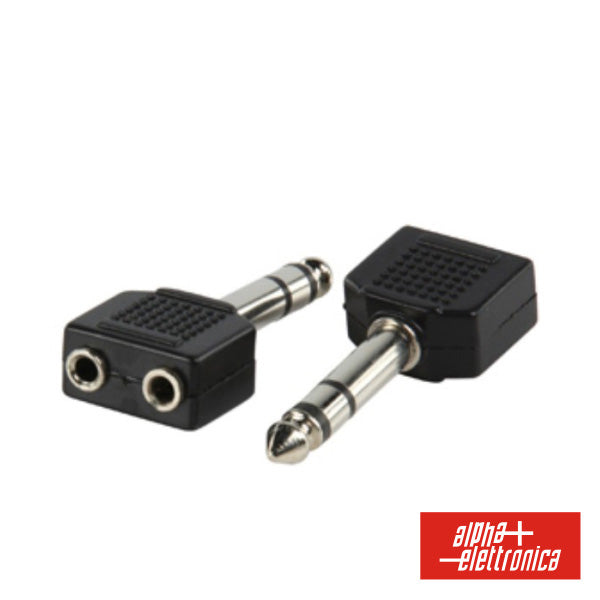 Ficha Adaptadora 6.35Mm Macho St / 2X Fêmea 3.5Mm St - NOVEDUC Equipamento Laboratório e Formação Profissional