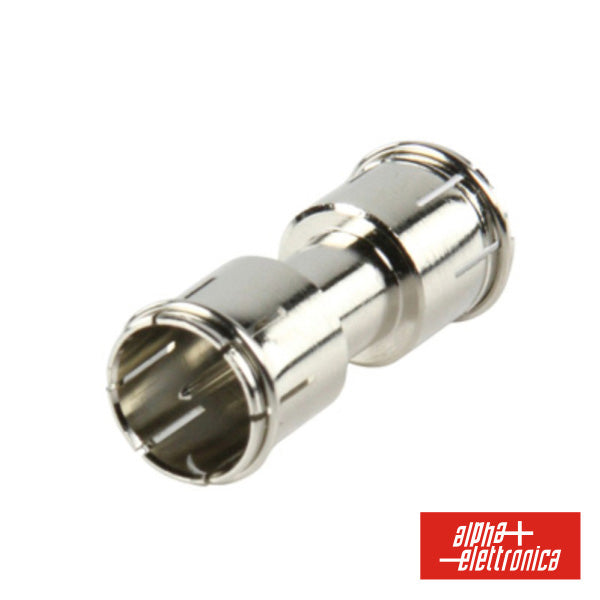 Ficha Adaptadora F Macho / Macho Rápido Niquelado - NOVEDUC Equipamento Laboratório e Formação Profissional