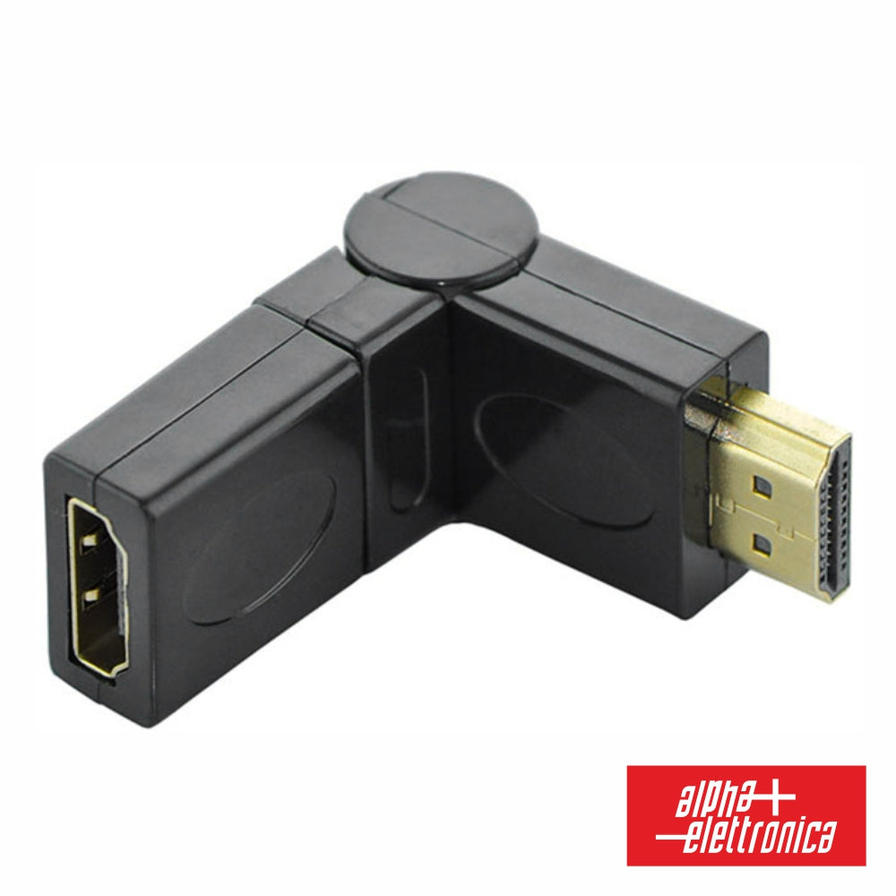Ficha Adaptadora Hdmi Fêmea / Macho Rotativa 180° - NOVEDUC Equipamento Laboratório e Formação Profissional