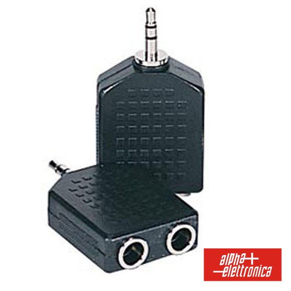 Ficha Adaptadora Jack 3.5Mm Macho / 2 Jack 6.35Mm Fêmea St - NOVEDUC Equipamento Laboratório e Formação Profissional02270 - 130
