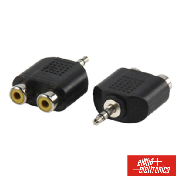Ficha Adaptadora Jack 3.5Mm Macho St / 2 Rca Fêmea - NOVEDUC Equipamento Laboratório e Formação Profissional