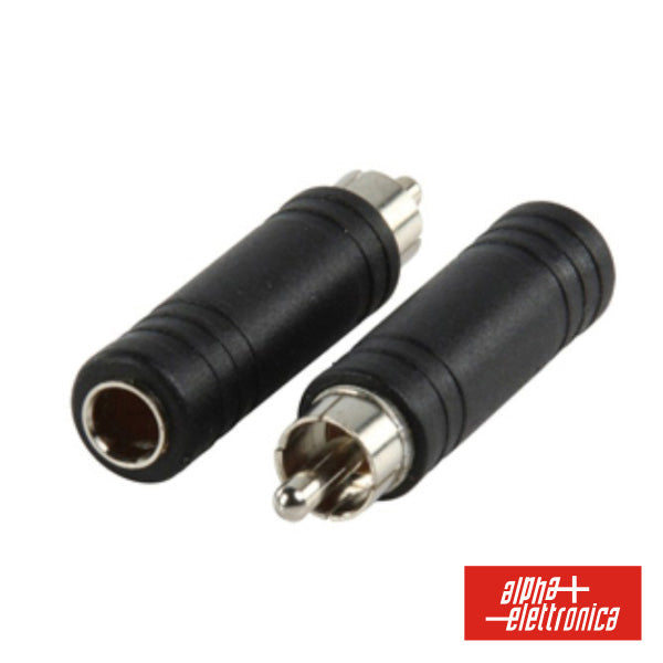 Ficha Adaptadora Rca Macho / Jack 6.35Mm Fêmea Mono - NOVEDUC Equipamento Laboratório e Formação Profissional