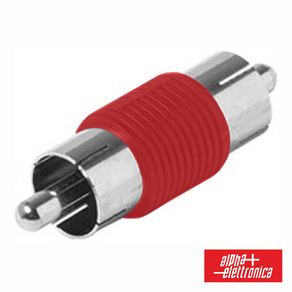 Ficha Adaptadora Rca Macho/Macho Vermelha - NOVEDUC Equipamento Laboratório e Formação Profissional