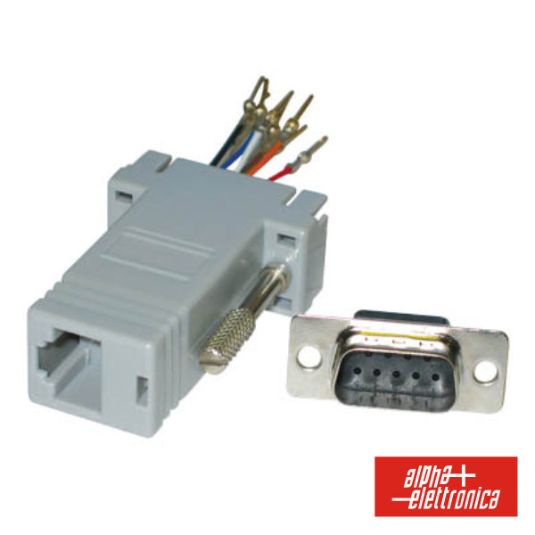 Ficha Adaptadora Rj45 / D 9P Macho - NOVEDUC Equipamento Laboratório e Formação Profissional