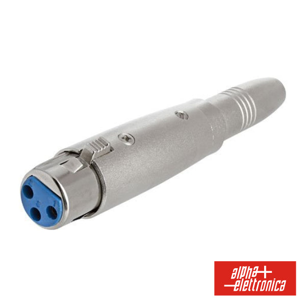 Ficha Adaptadora Xlr 3P Fêmea / Ficha Jack 6.35Mm Mono C/Blo - NOVEDUC Equipamento Laboratório e Formação Profissional