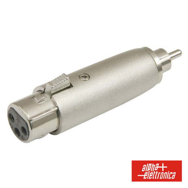 Ficha Adaptadora Xlr 3P Fêmea / Rca Macho - NOVEDUC Equipamento Laboratório e Formação Profissional