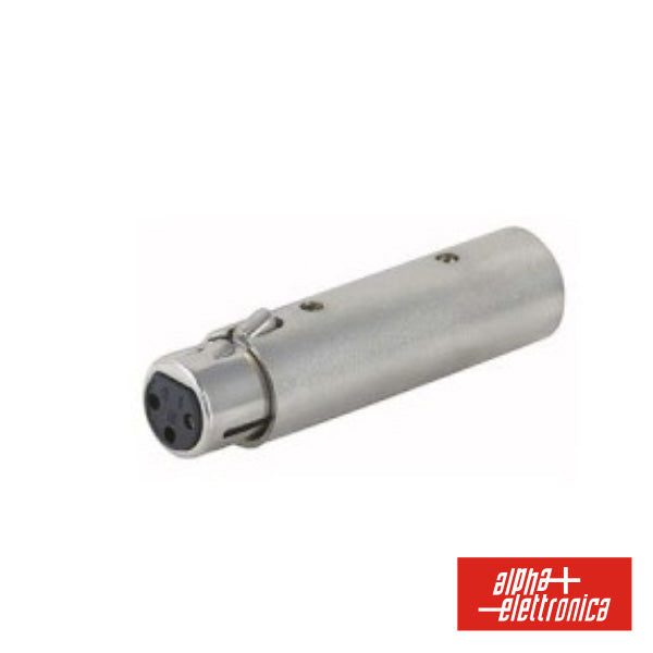 Ficha Adaptadora Xlr 3P Fêmea / Xlr 3P Macho - NOVEDUC Equipamento Laboratório e Formação Profissional