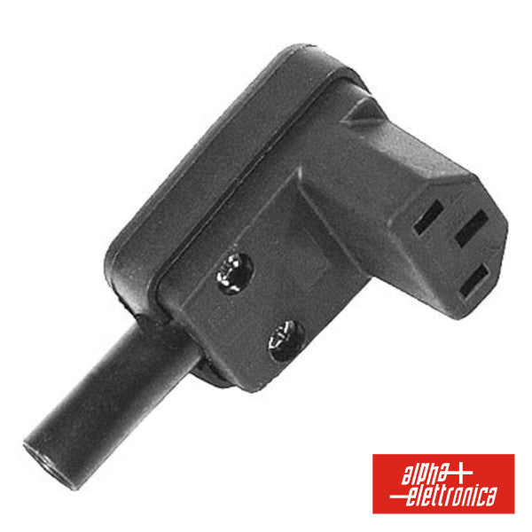 Ficha Alimentação Iec C13 Fêmea 90º C/ Proteção