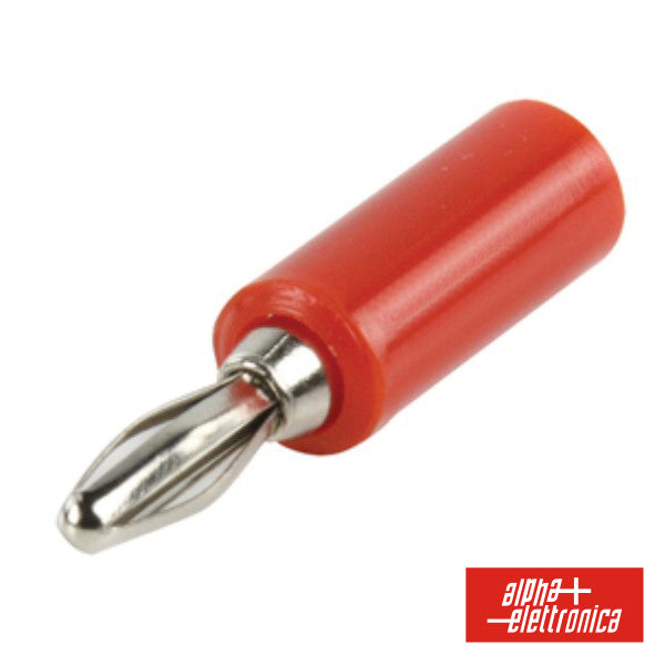 Ficha Banana 4Mm Macho Vermelha - NOVEDUC Equipamento Laboratório e Formação Profissional