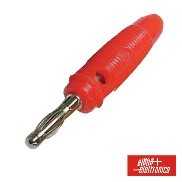 Ficha Banana 4Mm Macho Vermelha - NOVEDUC Equipamento Laboratório e Formação Profissional