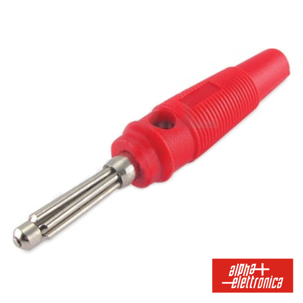 Ficha Banana 4Mm Macho Vermelha - NOVEDUC Equipamento Laboratório e Formação Profissional