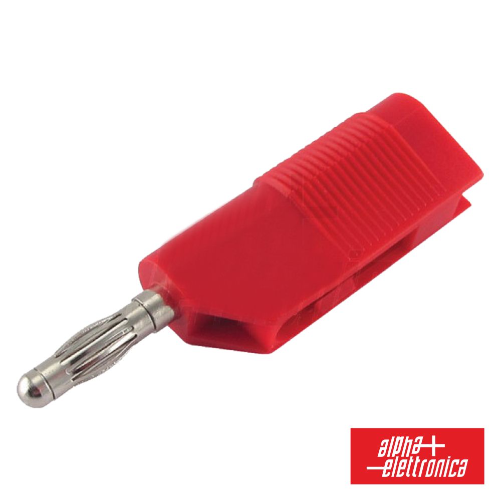 Ficha Banana 4Mm Macho Vermelho - NOVEDUC Equipamento Laboratório e Formação Profissional