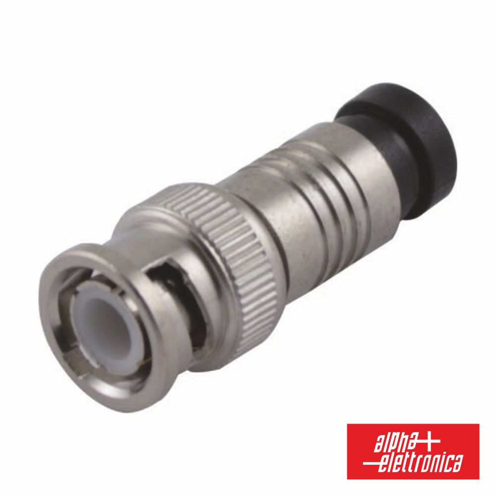 Ficha Bnc Macho Preta De Compressão - NOVEDUC Equipamento Laboratório e Formação Profissional