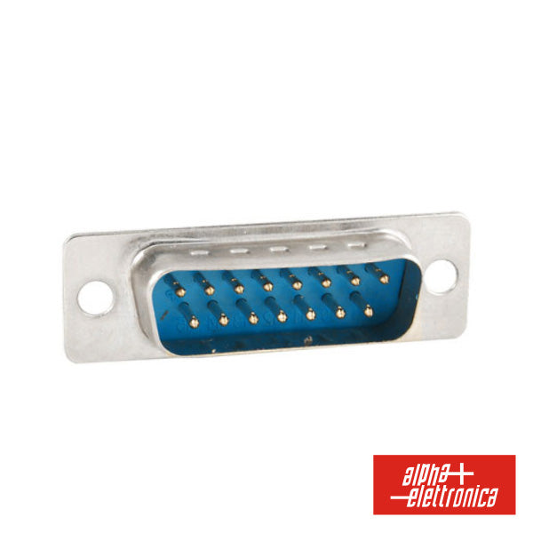 Ficha D-Sub 15P Macho P/ Soldar - NOVEDUC Equipamento Laboratório e Formação Profissional