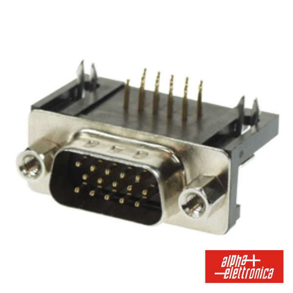 Ficha D-Sub 15P Macho P/Soldar - NOVEDUC Equipamento Laboratório e Formação Profissional