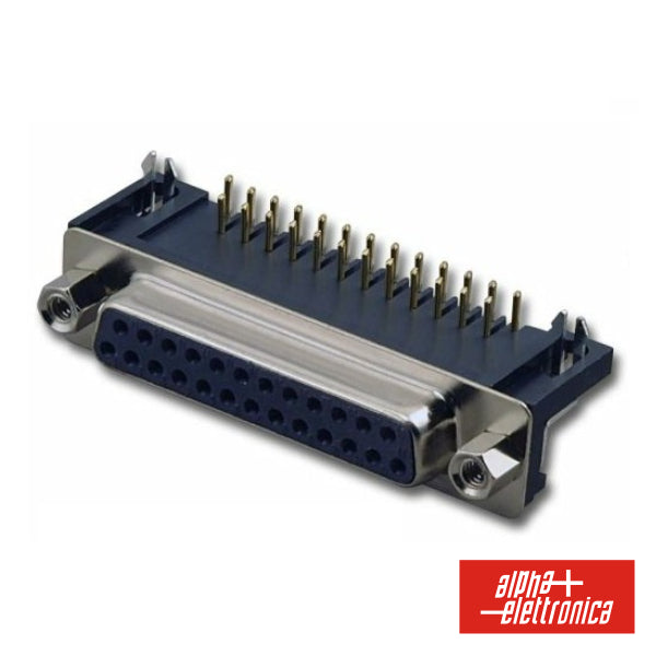 Ficha D-Sub 25P Fêmea P/Soldar - NOVEDUC Equipamento Laboratório e Formação Profissional