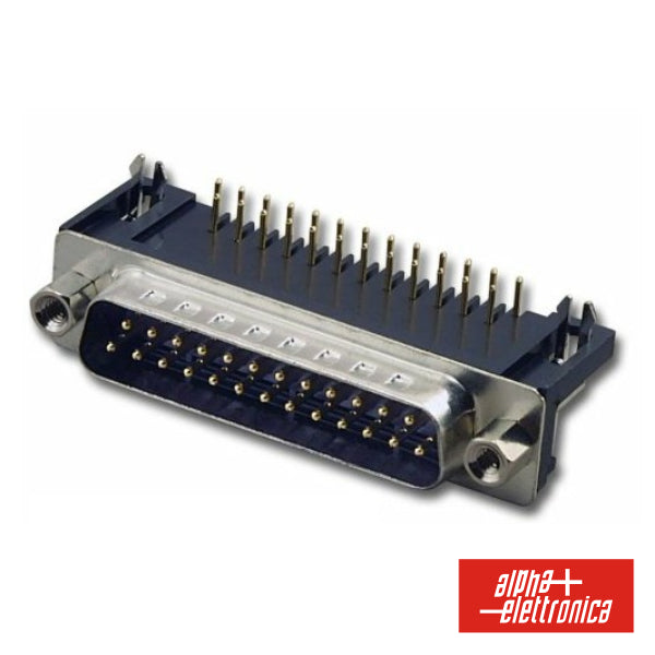 Ficha D-Sub 25P Macho P/Soldar - NOVEDUC Equipamento Laboratório e Formação Profissional