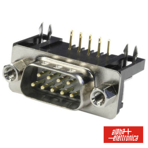 Ficha D-Sub 9P Macho P/ Pcb - NOVEDUC Equipamento Laboratório e Formação Profissional