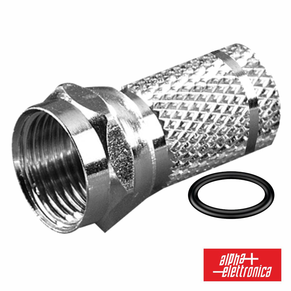 Ficha F Fêmea Niquelada P/ Cabo 6.8Mm Rg6 C/ 2 O-Ring - NOVEDUC Equipamento Laboratório e Formação Profissional
