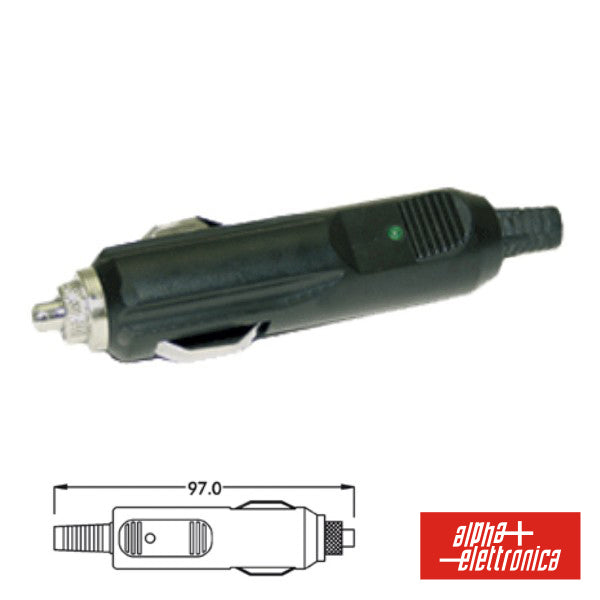 Ficha Isqueiro Macho C/ Fusível E Led P/ Soldar - NOVEDUC Equipamento Laboratório e Formação Profissional