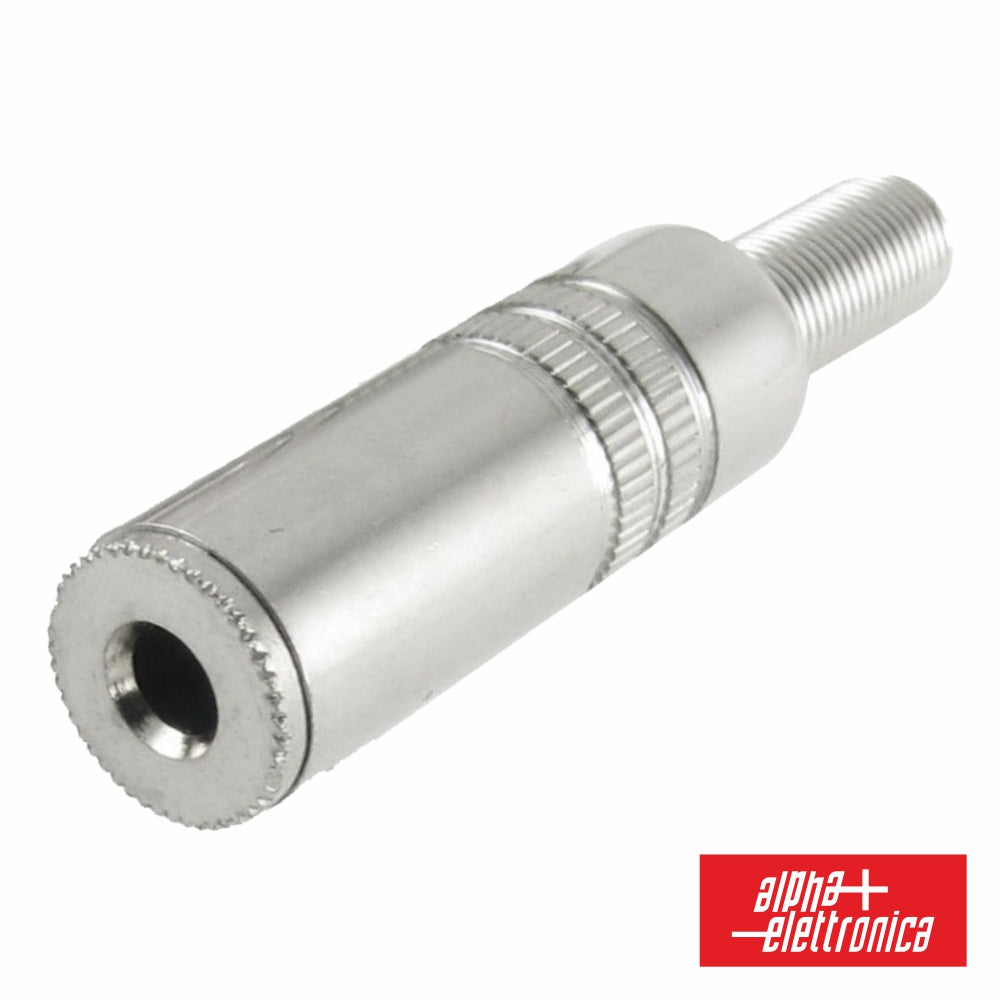 Ficha Jack 3.5Mm Fêmea Mono Niquelada C/ Guarda Cabo - NOVEDUC Equipamento Laboratório e Formação Profissional