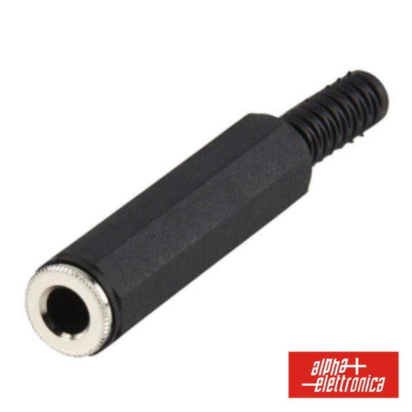 Ficha Jack 6.35Mm Fêmea Stereo Com Proteção De Cabo - NOVEDUC Equipamento Laboratório e Formação Profissional