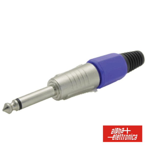 Ficha Jack 6.35Mm Macho Azul Profissional Mn - NOVEDUC Equipamento Laboratório e Formação Profissional