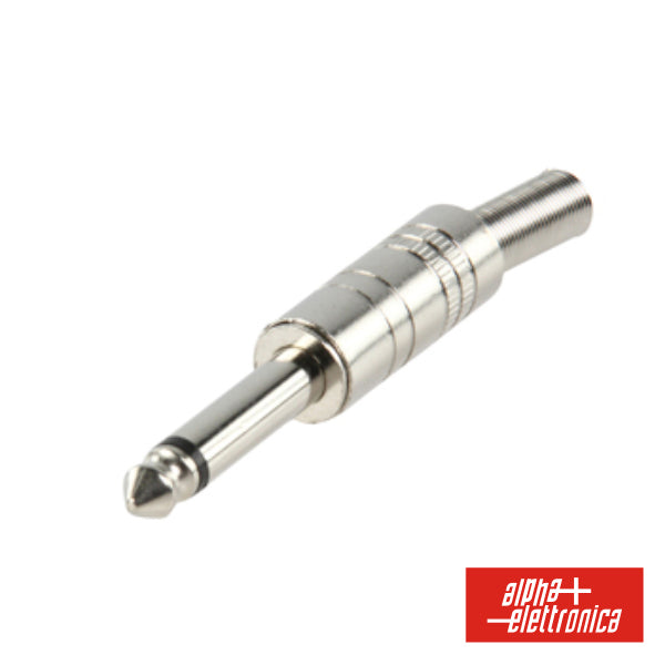 Ficha Jack 6.35Mm Macho Mn C/ Guarda Cabo Em Mola - NOVEDUC Equipamento Laboratório e Formação Profissional