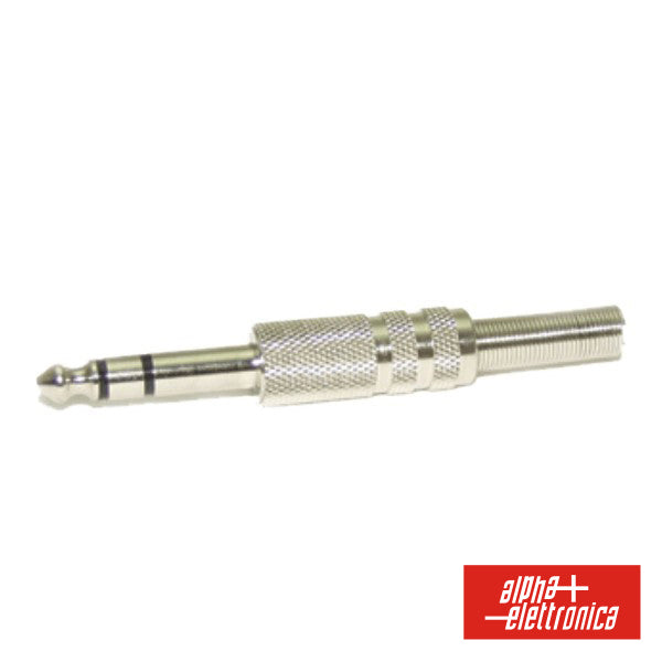 Ficha Jack 6.35Mm Macho Stereo C/ Guarda Cabo Em Mola - NOVEDUC Equipamento Laboratório e Formação Profissional
