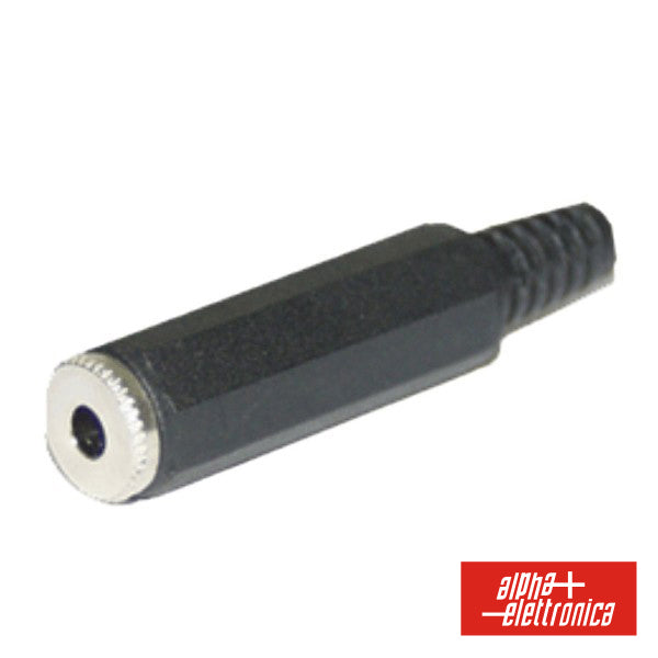 Ficha Jack Fêmea 3.5Mm Mono C/ Proteção De Cabo - NOVEDUC Equipamento Laboratório e Formação Profissional