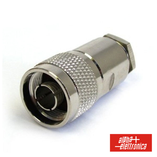 Ficha N Macho Soldar Niquelada P/ Cabo Rg8/U Rg213/U - NOVEDUC Equipamento Laboratório e Formação Profissional