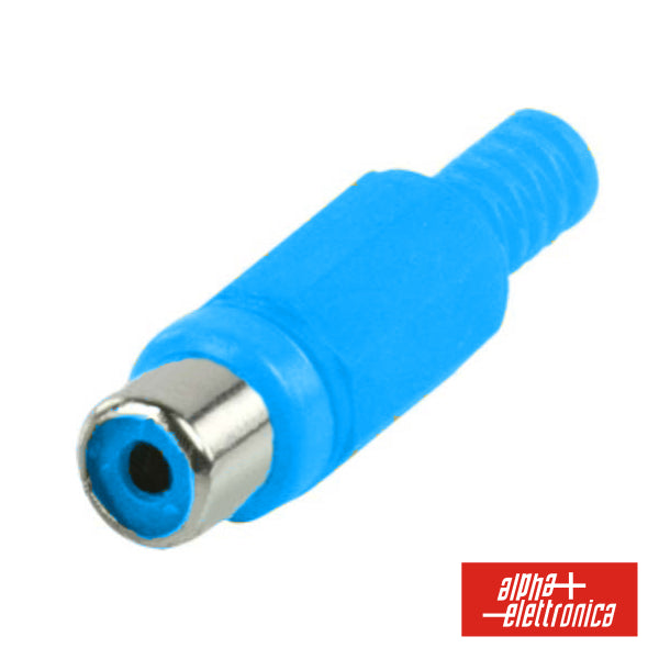 Ficha Rca Fêmea Azul C/ Proteção De Cabo - NOVEDUC Equipamento Laboratório e Formação Profissional