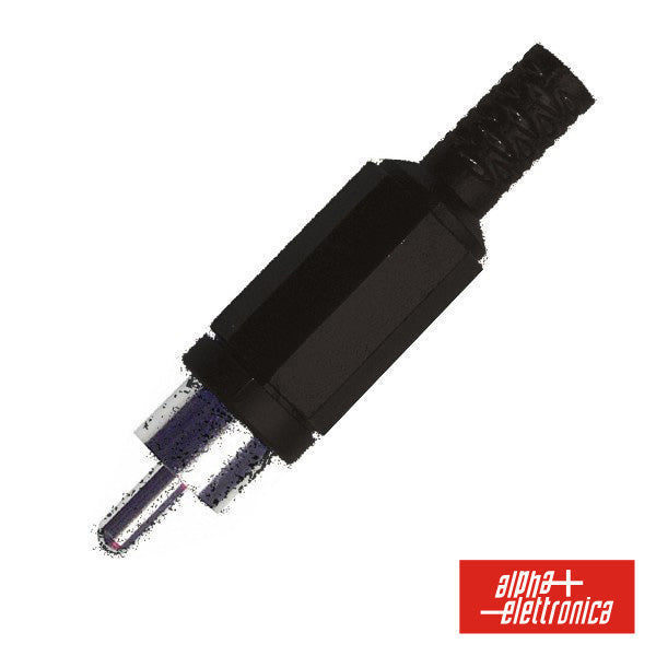 Ficha Rca Macho Preta Pvc C/ Proteção De Cabo - NOVEDUC Equipamento Laboratório e Formação Profissional
