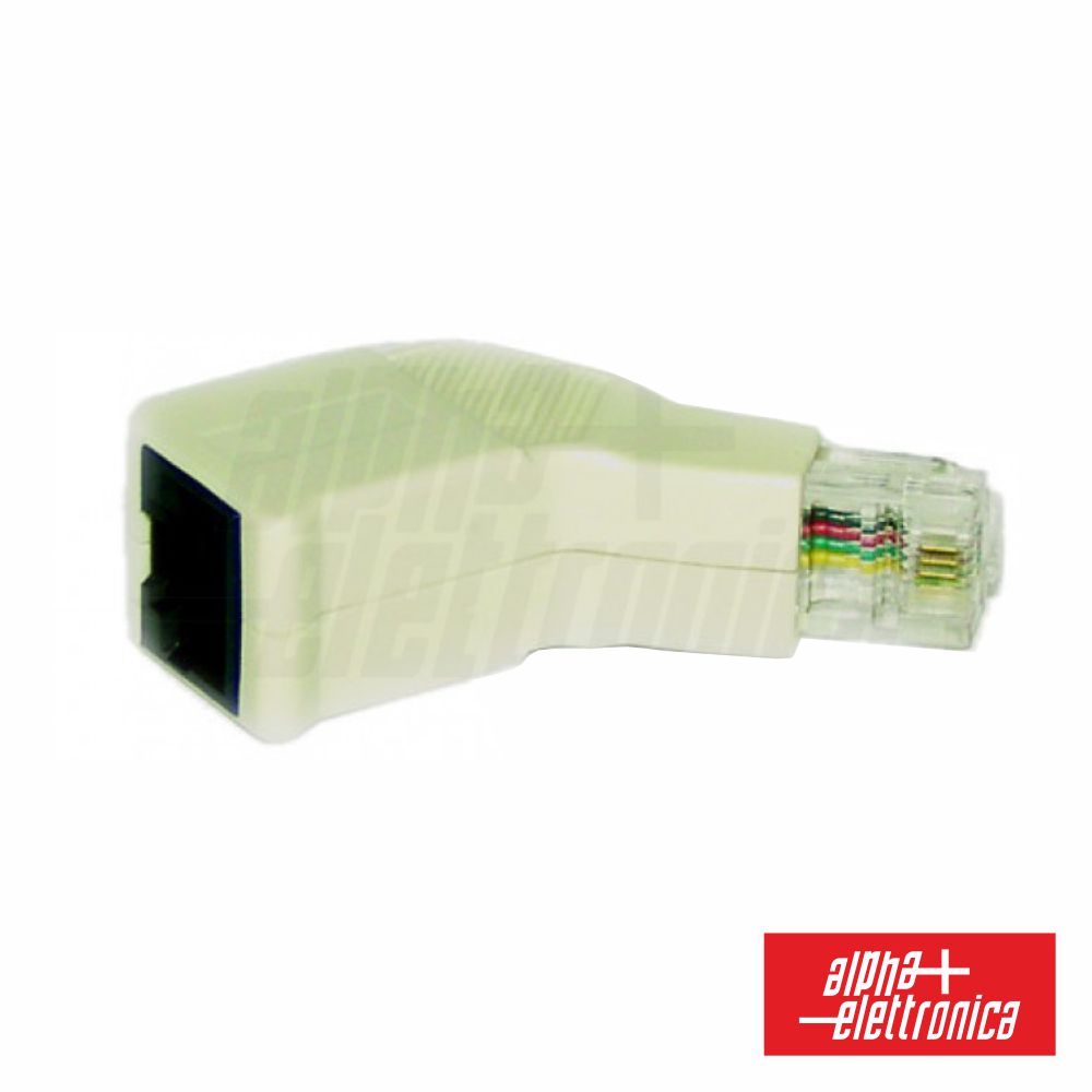 Ficha Rj45 8P4C Isdn Passante Rj45 Fêmea / Rj45 Macho Alpha - NOVEDUC Equipamento Laboratório e Formação Profissional