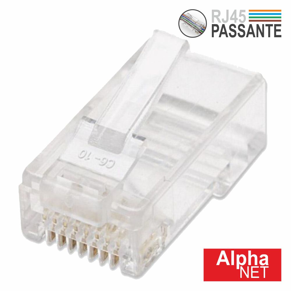 Ficha Rj45 Modelar 8P8C Cat5 Passante - NOVEDUC Equipamento Laboratório e Formação Profissional
