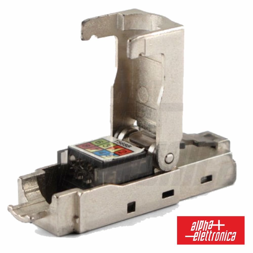Ficha Rj45 Modelar 8P8C Cat6A Blindado Keystone - NOVEDUC Equipamento Laboratório e Formação Profissional