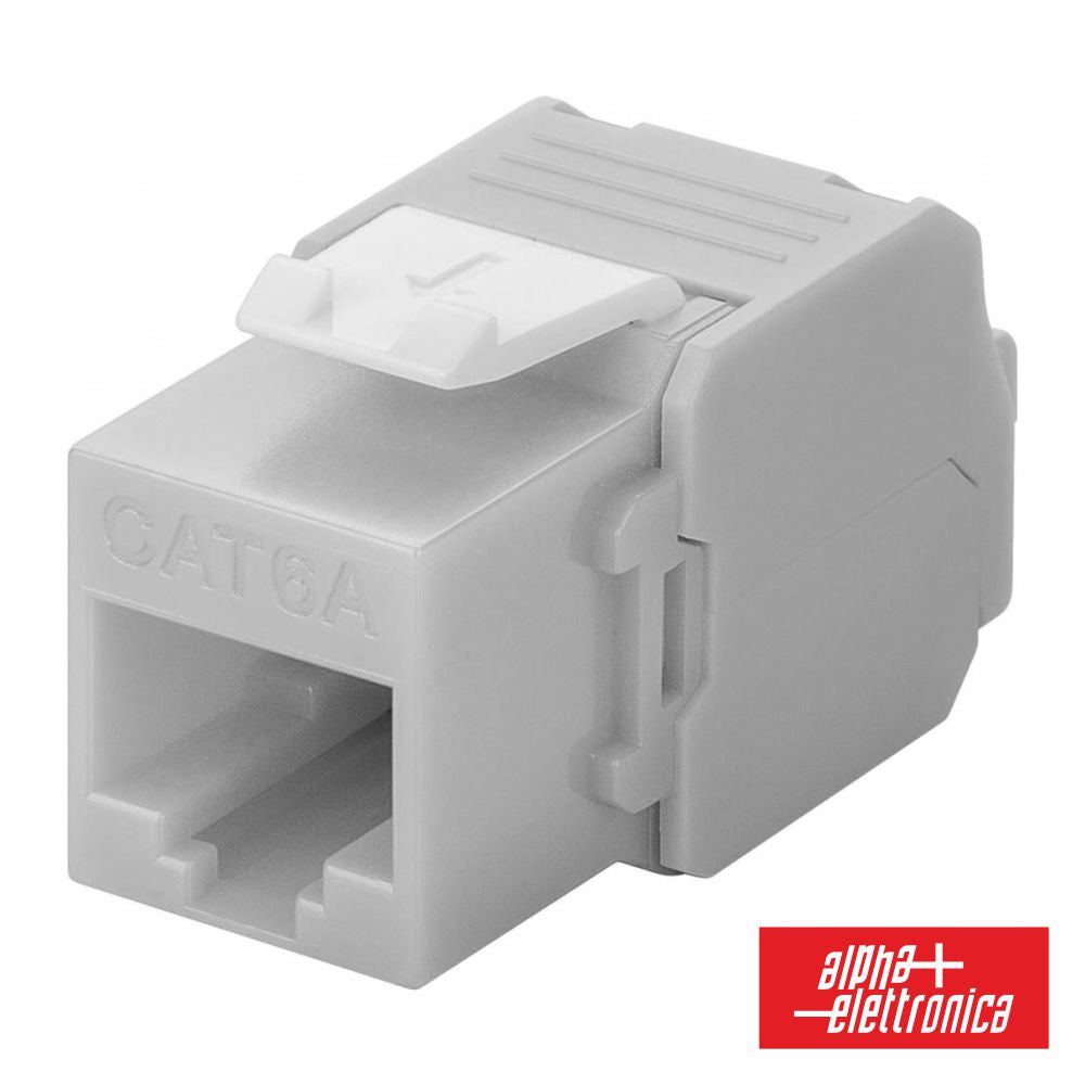 Ficha Rj45 Modular 8P8C Cat6A Keystone Alpha - NOVEDUC Equipamento Laboratório e Formação Profissional